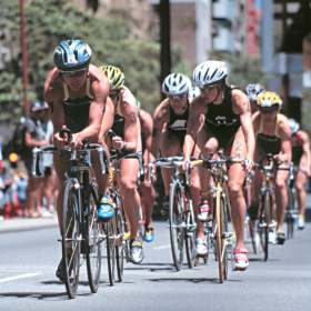 Carney pulls through downtown Perth.