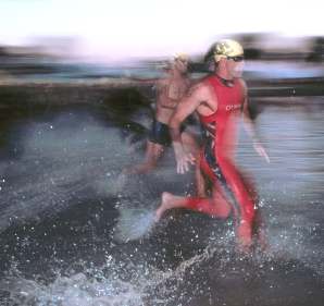 Buffalo Springs Lake swim start.