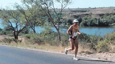 Troy Jacobson starts his run.